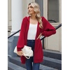 Zeagoo Women’s Zip Up Hoodies Long Sleeve Long Tunic Sweatshirts Oversized(Red)