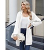 Zeagoo Women’s Zip Up Hoodies Long Sleeve Long Tunic Sweatshirts Oversized(White)
