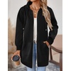 Zeagoo Women’s Zip Up Hoodies Long Tunic Sweatshirts Oversized Fleece Casual Long Sleeve 2026 Fall Hoodie Jacket Coat(01-black)