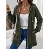 Zeagoo Women’s Zip Up Hoodies Long Tunic Sweatshirts Oversized Fleece Casual Long Sleeve 2026 Fall Hoodie Jacket Coat(Army Green)