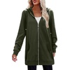 Zeagoo Women’s Zip Up Hoodies Long Tunic Sweatshirts Oversized Fleece Casual Long Sleeve 2026 Fall Hoodie Jacket Coat(Army Green)