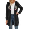 Zeagoo Women’s Zip Up Hoodies Long Tunic Sweatshirts Oversized Fleece Casual Long Sleeve 2026 Fall Hoodie Jacket Coat(Black Letter Print)