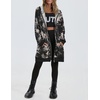 Zeagoo Women’s Zip Up Hoodies Long Tunic Sweatshirts Oversized Fleece Casual Long Sleeve 2026 Fall Hoodie Jacket Coat(Black Tie Dye Without Fleece)