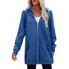 Zeagoo Women’s Zip Up Hoodies Long Tunic Sweatshirts Oversized Fleece Casual Long Sleeve 2026 Fall Hoodie Jacket Coat(Blue)