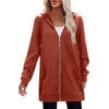 Zeagoo Women’s Zip Up Hoodies Long Tunic Sweatshirts Oversized Fleece Casual Long Sleeve 2026 Fall Hoodie Jacket Coat(Caramel)