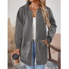 Zeagoo Women’s Zip Up Hoodies Long Tunic Sweatshirts Oversized Fleece Casual Long Sleeve 2026 Fall Hoodie Jacket Coat(Dark Grey)