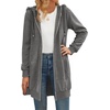 Zeagoo Women’s Zip Up Hoodies Long Tunic Sweatshirts Oversized Fleece Casual Long Sleeve 2026 Fall Hoodie Jacket Coat(Dark Grey)