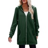 Zeagoo Women’s Zip Up Hoodies Long Tunic Sweatshirts Oversized Fleece Casual Long Sleeve 2026 Fall Hoodie Jacket Coat(Green)