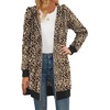 Zeagoo Women’s Zip Up Hoodies Long Tunic Sweatshirts Oversized Fleece Casual Long Sleeve 2026 Fall Hoodie Jacket Coat(Leopard Print)