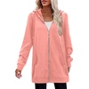 Zeagoo Women’s Zip Up Hoodies Long Tunic Sweatshirts Oversized Fleece Casual Long Sleeve 2026 Fall Hoodie Jacket Coat(Pink)