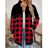 Zeagoo Women’s Zip Up Hoodies Long Tunic Sweatshirts Oversized Fleece Casual Long Sleeve 2026 Fall Hoodie Jacket Coat(Plaid-print)