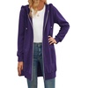 Zeagoo Women’s Zip Up Hoodies Long Tunic Sweatshirts Oversized Fleece Casual Long Sleeve 2026 Fall Hoodie Jacket Coat(Purple)