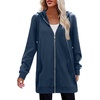Zeagoo Women’s Zip Up Hoodies Long Tunic Sweatshirts Oversized Fleece Casual Long Sleeve 2026 Fall Hoodie Jacket Coat(Royal Blue)