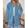 Zeagoo Women’s Zip Up Hoodies Long Tunic Sweatshirts Oversized Fleece Casual Long Sleeve 2026 Fall Hoodie Jacket Coat(Sky Blue)