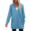 Zeagoo Women’s Zip Up Hoodies Long Tunic Sweatshirts Oversized Fleece Casual Long Sleeve 2026 Fall Hoodie Jacket Coat(Sky Blue)