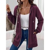 Zeagoo Women’s Zip Up Hoodies Long Tunic Sweatshirts Oversized Fleece Casual Long Sleeve 2026 Fall Hoodie Jacket Coat(Wine Red)