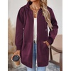 Zeagoo Women’s Zip Up Hoodies Long Tunic Sweatshirts Oversized Fleece Casual Long Sleeve 2026 Fall Hoodie Jacket Coat(Wine Red)