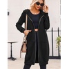 Zeagoo Women’s Zip Up Hoodies Oversized Fleece Long Tunic Sweatshirts Casual Long Sleeve 2026 Fall Hoodie Jacket Coat(A-black)