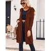Zeagoo Women’s Zip Up Hoodies Oversized Fleece Long Tunic Sweatshirts Casual Long Sleeve 2026 Fall Hoodie Jacket Coat(Brown)