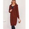Zeagoo Women’s Zip Up Hoodies Oversized Fleece Long Tunic Sweatshirts Casual Long Sleeve 2026 Fall Hoodie Jacket Coat(Brown)