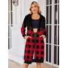Zeagoo Women’s Zip Up Hoodies Oversized Fleece Long Tunic Sweatshirts Casual Long Sleeve 2026 Fall Hoodie Jacket Coat(Check Pattern)