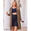 Zeagoo Women’s Zip Up Hoodies Oversized Fleece Long Tunic Sweatshirts Casual Long Sleeve 2026 Fall Hoodie Jacket Coat(Coffeegrey)