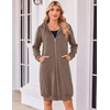Zeagoo Women’s Zip Up Hoodies Oversized Fleece Long Tunic Sweatshirts Casual Long Sleeve 2026 Fall Hoodie Jacket Coat(Coffeegrey)