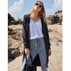 Zeagoo Women’s Zip Up Hoodies Oversized Fleece Long Tunic Sweatshirts Casual Long Sleeve 2026 Fall Hoodie Jacket Coat(Dark Grey)