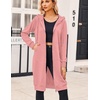 Zeagoo Women’s Zip Up Hoodies Oversized Fleece Long Tunic Sweatshirts Casual Long Sleeve 2026 Fall Hoodie Jacket Coat(Dark Pink)