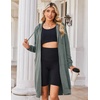 Zeagoo Women’s Zip Up Hoodies Oversized Fleece Long Tunic Sweatshirts Casual Long Sleeve 2026 Fall Hoodie Jacket Coat(Grey Green)