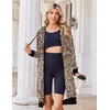 Zeagoo Women’s Zip Up Hoodies Oversized Fleece Long Tunic Sweatshirts Casual Long Sleeve 2026 Fall Hoodie Jacket Coat(Leopard Print)