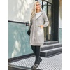 Zeagoo Women’s Zip Up Hoodies Oversized Fleece Long Tunic Sweatshirts Casual Long Sleeve 2026 Fall Hoodie Jacket Coat(Light Grey)