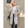 Zeagoo Women’s Zip Up Hoodies Oversized Fleece Long Tunic Sweatshirts Casual Long Sleeve 2026 Fall Hoodie Jacket Coat(Light Grey)
