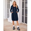 Zeagoo Women’s Zip Up Hoodies Oversized Fleece Long Tunic Sweatshirts Casual Long Sleeve 2026 Fall Hoodie Jacket Coat(Navy)