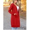 Zeagoo Women’s Zip Up Hoodies Oversized Fleece Long Tunic Sweatshirts Casual Long Sleeve 2026 Fall Hoodie Jacket Coat(Red)