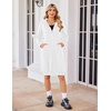 Zeagoo Women’s Zip Up Hoodies Oversized Fleece Long Tunic Sweatshirts Casual Long Sleeve 2026 Fall Hoodie Jacket Coat(White)