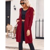 Zeagoo Women’s Zip Up Hoodies Oversized Fleece Long Tunic Sweatshirts Casual Long Sleeve 2026 Fall Hoodie Jacket Coat(Wine Red)