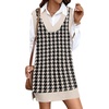Houndstooth Plaid Black