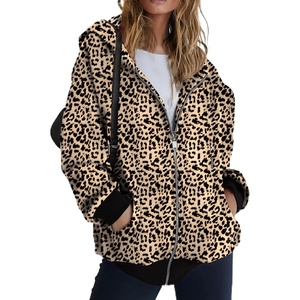 ZEAGOO Hoodies Women Zip Up Hoodie Oversized Sweatshirt Fleece Jackets Spring Fall Winter Coats 2026 Fashion(Leopard Print)