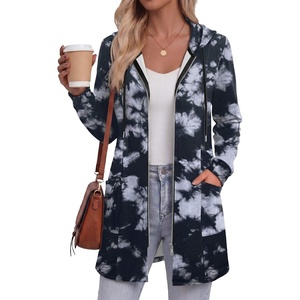 Zeagoo Hoodies for Women Fall Zip up Jacket with Pocket 2026 S-3XL(Tie Dye)