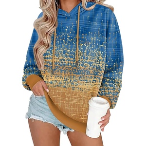 Zeagoo Womens Oversized Hoodies 2025 Fleece Sweatshirts Long Sleeve Pullover with Pocket Fall Winter Outfits Clothes(Gold Foil Gradient)