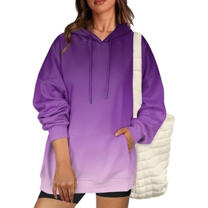 Zeagoo Womens Oversized Hoodies 2025 Fleece Sweatshirts Long Sleeve Pullover with Pocket Fall Winter Outfits Clothes(Purple Gradient 2)