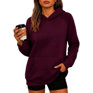 Zeagoo Womens Oversized Hoodies Pullover Fleece Hooded Sweatshirt Trendy(Red)