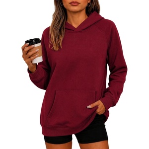 Zeagoo Womens Oversized Hoodies Pullover Fleece Hooded Sweatshirt Trendy(Wine Red)