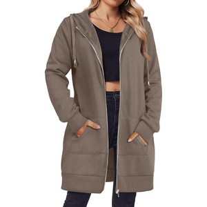 Zeagoo Women’s Zip Up Hoodies Long Tunic Sweatshirts Oversized Fleece Casual Long Sleeve 2026 Fall Hoodie Jacket Coat(Coffeegrey)