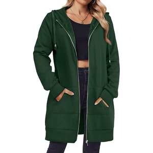 Zeagoo Women’s Zip Up Hoodies Long Tunic Sweatshirts Oversized Fleece Casual Long Sleeve 2026 Fall Hoodie Jacket Coat(Green)