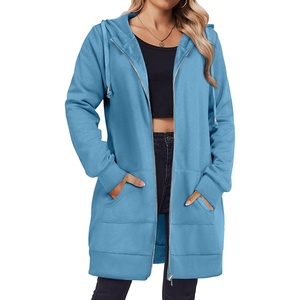 Zeagoo Women’s Zip Up Hoodies Long Tunic Sweatshirts Oversized Fleece Casual Long Sleeve 2026 Fall Hoodie Jacket Coat(Sky Blue)