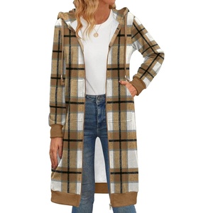 Zeagoo Women’s Zip Up Hoodies Oversized Fleece Long Tunic Sweatshirts Casual Long Sleeve 2026 Fall Hoodie Jacket Coat(02 Check Pattern)