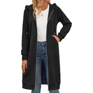 Zeagoo Women’s Zip Up Hoodies Oversized Fleece Long Tunic Sweatshirts Casual Long Sleeve 2026 Fall Hoodie Jacket Coat(A-black)