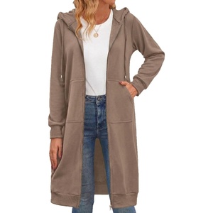 Zeagoo Women’s Zip Up Hoodies Oversized Fleece Long Tunic Sweatshirts Casual Long Sleeve 2026 Fall Hoodie Jacket Coat(Coffeegrey)
